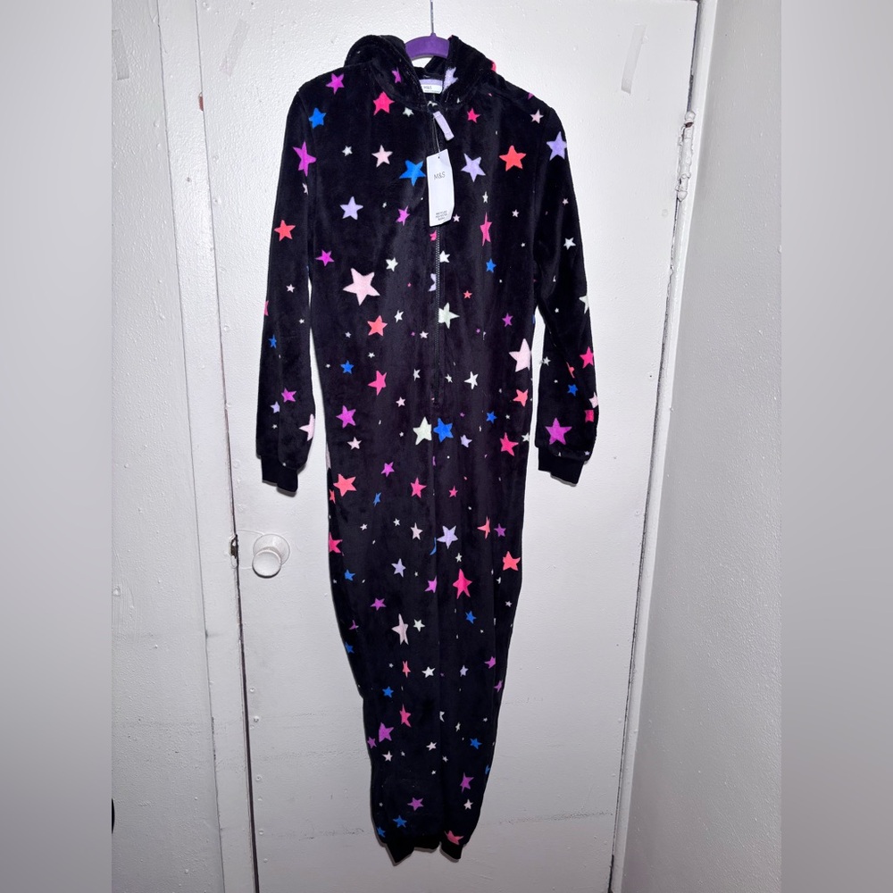 M & S Star Print Onsie Pajama NWT
